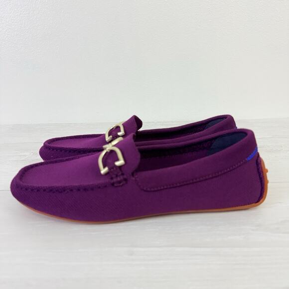 NEW Rothy’s Double Bit The Driver Loafers Size 8.5 Purple Sapphire Comfort Shoes - Picture 5 of 16